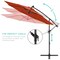 Best Choice Products 10ft Solar LED Offset Hanging Outdoor Market Patio Umbrella w/ Adjustable Tilt